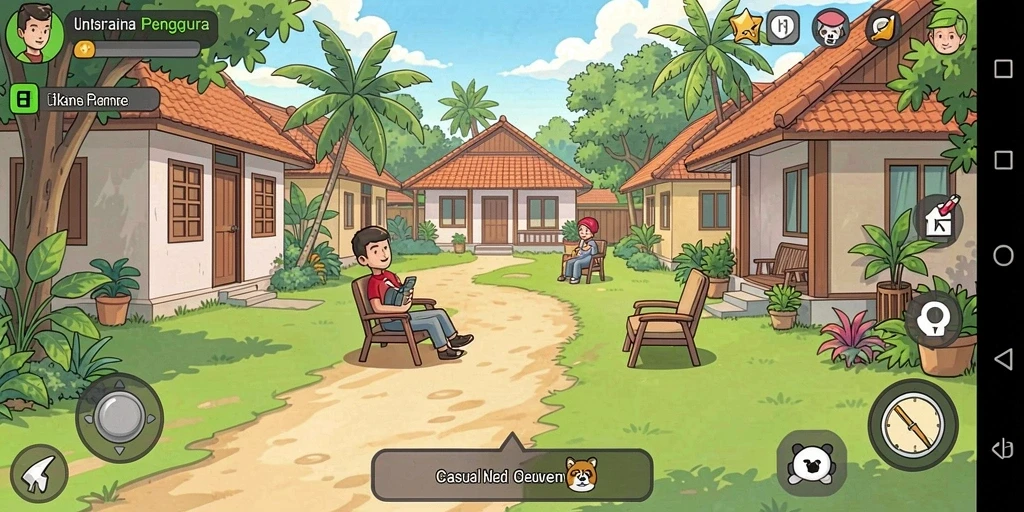 Screenshot interaksi multiplayer yang seru.