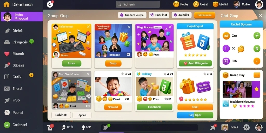 Ilustrasi level yang menantang dan menarik.